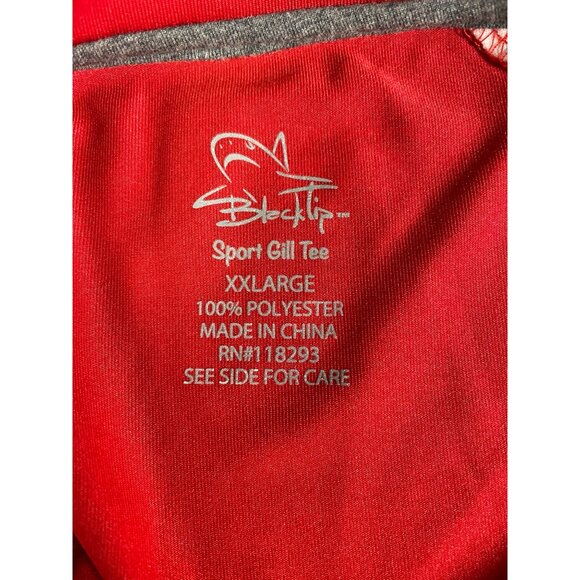 Black Tip Men's Sport Gill Long Sleeve Tee, Red, Size XXLarge - SKU 1994 - Picture 4 of 4